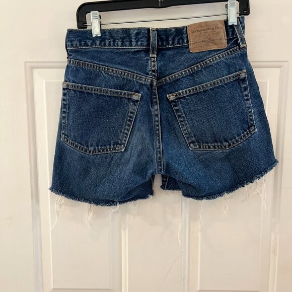 Abercrombie & Fitch Vintage Y2K Retro Slouch Jean Shorts Sz 6 - Picture 2 of 7